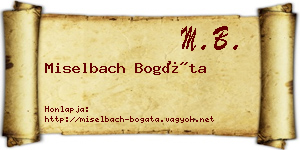 Miselbach Bogáta névjegykártya